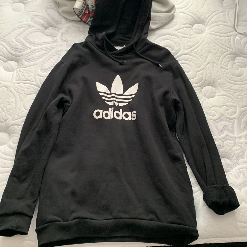 Medium black and white adidas hoodie